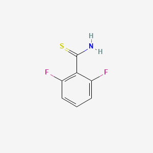 molecular formula C7H5F2NS B2388922 2,6-Difluorobenzene-1-carbothioamide CAS No. 60230-33-3