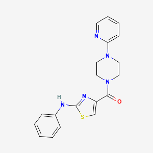 molecular formula C19H19N5OS B2388932 (2-(Phenylamino)thiazol-4-yl)(4-(pyridin-2-yl)piperazin-1-yl)methanone CAS No. 1170866-88-2
