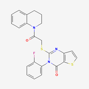 2-{[2-(3,4-dihydroquinolin-1(2H)-yl)-2-oxoethyl]sulfanyl}-3-(2-fluorophenyl)thieno[3,2-d]pyrimidin-4(3H)-one