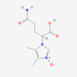 molecular formula C10H15N3O4 B2388941 1-(3-Carbamoyl-1-carboxypropyl)-4,5-dimethyl-1H-imidazol-3-ium-3-olate CAS No. 1040702-46-2