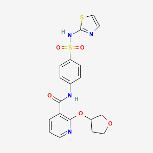 2-((tetrahydrofuran-3-yl)oxy)-N-(4-(N-(thiazol-2-yl)sulfamoyl)phenyl)nicotinamide