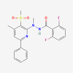 2,6-difluoro-N'-methyl-N'-[4-methyl-3-(methylsulfonyl)-6-phenyl-2-pyridinyl]benzenecarbohydrazide