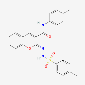 (Z)-N-(p-tolyl)-2-(2-tosylhydrazono)-2H-chromene-3-carboxamide