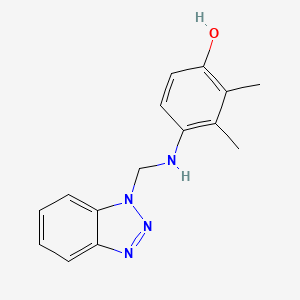 molecular formula C15H16N4O B2388958 4-(Benzotriazol-1-ylmethylamino)-2,3-dimethylphenol CAS No. 300684-91-7