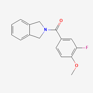 1,3-Dihydroisoindol-2-yl-(3-fluoro-4-methoxyphenyl)methanone