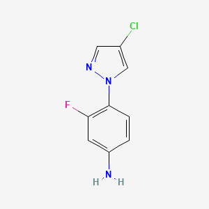 4-(4-chloro-1H-pyrazol-1-yl)-3-fluoroaniline
