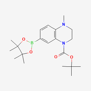 Tert-butyl 4-methyl-7-(tetramethyl-1,3,2-dioxaborolan-2-yl)-1,2,3,4-tetrahydroquinoxaline-1-carboxylate
