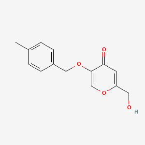 molecular formula C14H14O4 B2388972 2-(hidroximetil)-5-[(4-metilbencil)oxi]-4H-piran-4-ona CAS No. 865658-82-8