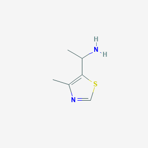 molecular formula C6H10N2S B2388975 1-(4-Methyl-1,3-thiazol-5-yl)ethan-1-amine CAS No. 933749-33-8