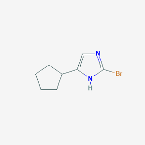 molecular formula C8H11BrN2 B2388997 2-bromo-5-cyclopentyl-1H-imidazole CAS No. 1785213-99-1