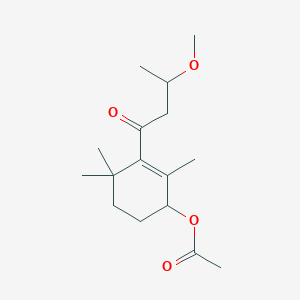 molecular formula C16H26O4 B023890 1-[3-(乙酰氧基)-2,6,6-三甲基-1-环己烯-1-基]-3-甲氧基-1-丁酮 CAS No. 945426-70-0