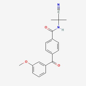 molecular formula C19H18N2O3 B2389001 N-(2-Cyanopropan-2-yl)-4-(3-methoxybenzoyl)benzamide CAS No. 1825654-06-5