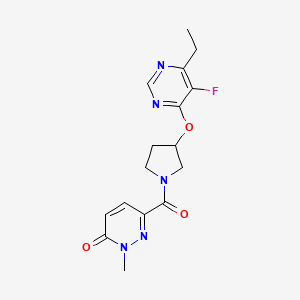 6-(3-((6-ethyl-5-fluoropyrimidin-4-yl)oxy)pyrrolidine-1-carbonyl)-2-methylpyridazin-3(2H)-one
