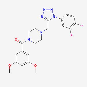 (4-((1-(3,4-difluorophenyl)-1H-tetrazol-5-yl)methyl)piperazin-1-yl)(3,5-dimethoxyphenyl)methanone