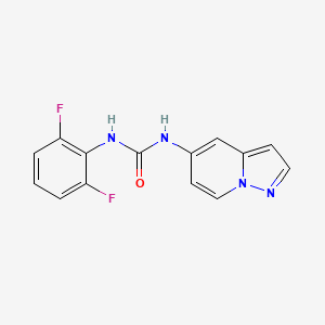 molecular formula C14H10F2N4O B2389027 1-(2,6-二氟苯基)-3-(吡唑并[1,5-a]吡啶-5-基)脲 CAS No. 2034403-42-2