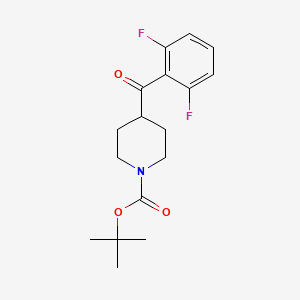 molecular formula C17H21F2NO3 B2389033 tert-Butyl 4-[(2,6-difluorophenyl)carbonyl]piperidine-1-carboxylate CAS No. 2027785-88-0