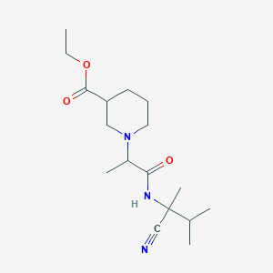 Ethyl 1-{1-[(1-cyano-1,2-dimethylpropyl)carbamoyl]ethyl}piperidine-3-carboxylate