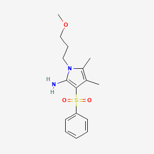 1-(3-methoxypropyl)-4,5-dimethyl-3-(phenylsulfonyl)-1H-pyrrol-2-amine