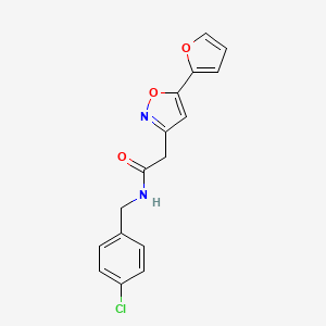 N-(4-chlorobenzyl)-2-(5-(furan-2-yl)isoxazol-3-yl)acetamide