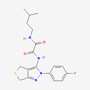 N'-[2-(4-fluorophenyl)-4,6-dihydrothieno[3,4-c]pyrazol-3-yl]-N-(3-methylbutyl)oxamide