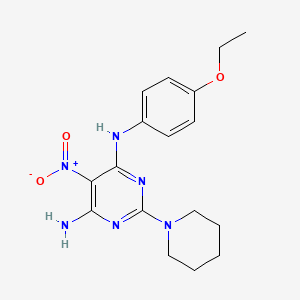 (6-Amino-5-nitro-2-piperidylpyrimidin-4-yl)(4-ethoxyphenyl)amine