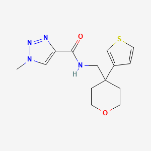 1-methyl-N-((4-(thiophen-3-yl)tetrahydro-2H-pyran-4-yl)methyl)-1H-1,2,3-triazole-4-carboxamide
