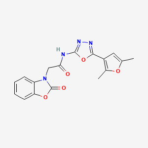 N-(5-(2,5-dimethylfuran-3-yl)-1,3,4-oxadiazol-2-yl)-2-(2-oxobenzo[d]oxazol-3(2H)-yl)acetamide