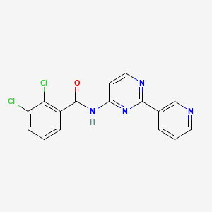 molecular formula C16H10Cl2N4O B2389081 2,3-dichloro-N-[2-(3-pyridinyl)-4-pyrimidinyl]benzenecarboxamide CAS No. 439109-54-3
