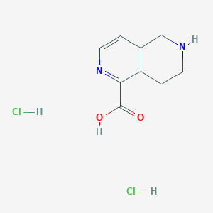 molecular formula C9H12Cl2N2O2 B2389083 5,6,7,8-Tetrahydro-2,6-naphthyridine-1-carboxylic acid;dihydrochloride CAS No. 2416242-86-7