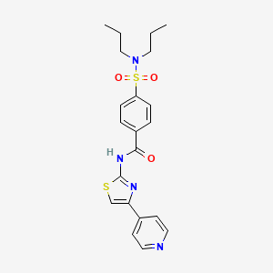 4-(dipropylsulfamoyl)-N-(4-pyridin-4-yl-1,3-thiazol-2-yl)benzamide