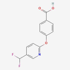 molecular formula C13H9F2NO3 B2389096 4-[5-(Difluoromethyl)pyridin-2-yl]oxybenzoic acid CAS No. 2248357-07-3