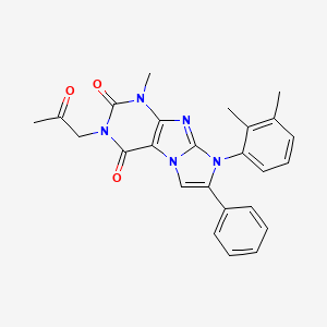 8-(2,3-Dimethylphenyl)-1-methyl-3-(2-oxopropyl)-7-phenyl-1,3,5-trihydro-4-imid azolino[1,2-h]purine-2,4-dione