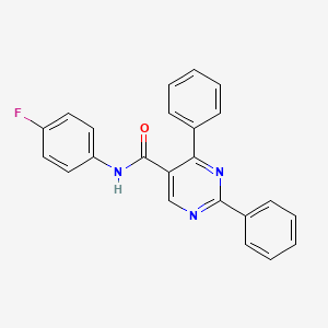molecular formula C23H16FN3O B2389112 N-(4-fluorophenyl)-2,4-diphenyl-5-pyrimidinecarboxamide CAS No. 321433-15-2