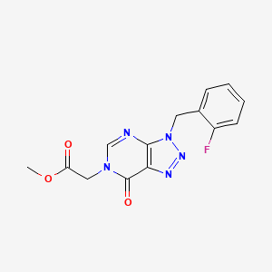 Methyl 2-[3-[(2-fluorophenyl)methyl]-7-oxotriazolo[4,5-d]pyrimidin-6-yl]acetate