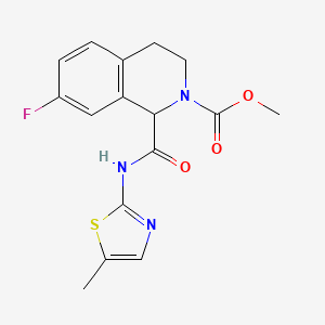 methyl 7-fluoro-1-((5-methylthiazol-2-yl)carbamoyl)-3,4-dihydroisoquinoline-2(1H)-carboxylate