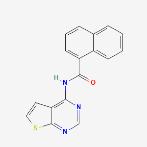 molecular formula C17H11N3OS B2389121 N-(thieno[2,3-d]pyrimidin-4-yl)-1-naphthamide CAS No. 1004223-11-3