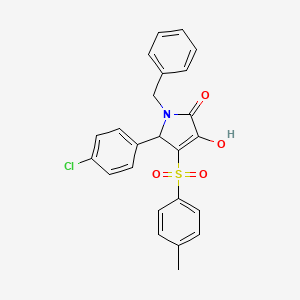 1-benzyl-5-(4-chlorophenyl)-3-hydroxy-4-[(4-methylphenyl)sulfonyl]-1,5-dihydro-2H-pyrrol-2-one