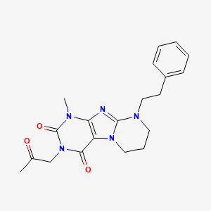 1-methyl-3-(2-oxopropyl)-9-phenethyl-6,7,8,9-tetrahydropyrimido[2,1-f]purine-2,4(1H,3H)-dione