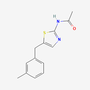 molecular formula C13H14N2OS B2389156 N-{5-[(3-methylphenyl)methyl]-1,3-thiazol-2-yl}acetamide CAS No. 304895-11-2