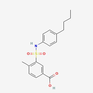 3-[(4-Butylphenyl)sulfamoyl]-4-methylbenzoic acid