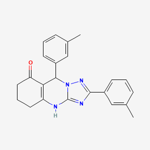 2,9-di-m-tolyl-5,6,7,9-tetrahydro-[1,2,4]triazolo[5,1-b]quinazolin-8(4H)-one