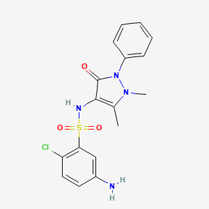 5-amino-2-chloro-N-(1,5-dimethyl-3-oxo-2-phenyl-2,3-dihydro-1H-pyrazol-4-yl)benzene-1-sulfonamide