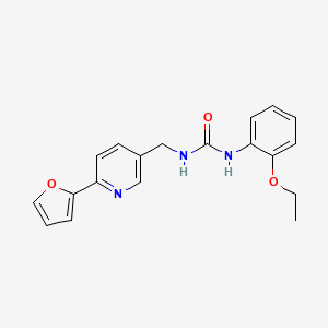 molecular formula C19H19N3O3 B2389175 1-(2-Ethoxyphenyl)-3-((6-(furan-2-yl)pyridin-3-yl)methyl)urea CAS No. 2034435-32-8