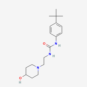 molecular formula C18H29N3O2 B2389181 1-(4-(Tert-butyl)phenyl)-3-(2-(4-hydroxypiperidin-1-yl)ethyl)urea CAS No. 1797286-74-8