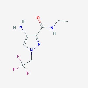 molecular formula C8H11F3N4O B2389185 4-Amino-N-ethyl-1-(2,2,2-trifluoroethyl)-1H-pyrazole-3-carboxamide CAS No. 2101199-85-1
