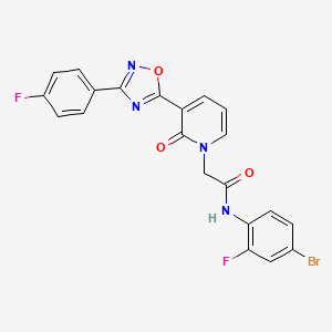 N-(4-bromo-2-fluorophenyl)-2-(3-(3-(4-fluorophenyl)-1,2,4-oxadiazol-5-yl)-2-oxopyridin-1(2H)-yl)acetamide