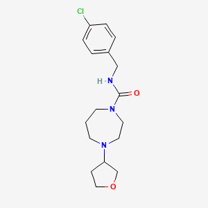 molecular formula C17H24ClN3O2 B2389189 N-(4-chlorobenzyl)-4-(tetrahydrofuran-3-yl)-1,4-diazepane-1-carboxamide CAS No. 2320383-02-4