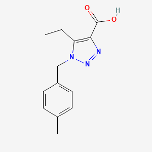 5-Ethyl-1-[(4-methylphenyl)methyl]triazole-4-carboxylic acid