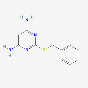 molecular formula C11H12N4S B2389199 2-(Benzylthio)-4,6-pyrimidinediamine CAS No. 84890-62-0