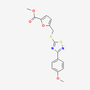 Methyl 5-(((3-(4-methoxyphenyl)-1,2,4-thiadiazol-5-yl)thio)methyl)furan-2-carboxylate